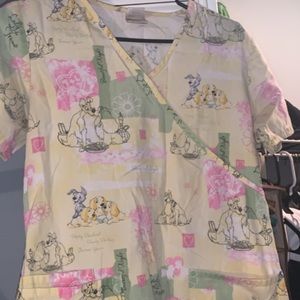 Lady and the tramp scrub top